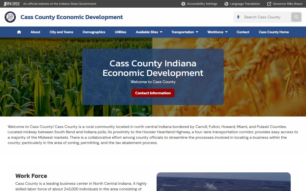 Cass County court dockets economic development page