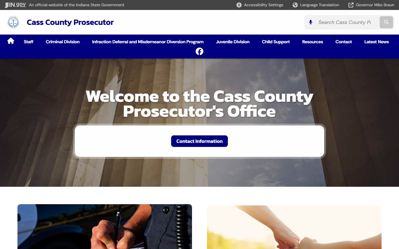 Cass County criminal court records prosecutor homepage