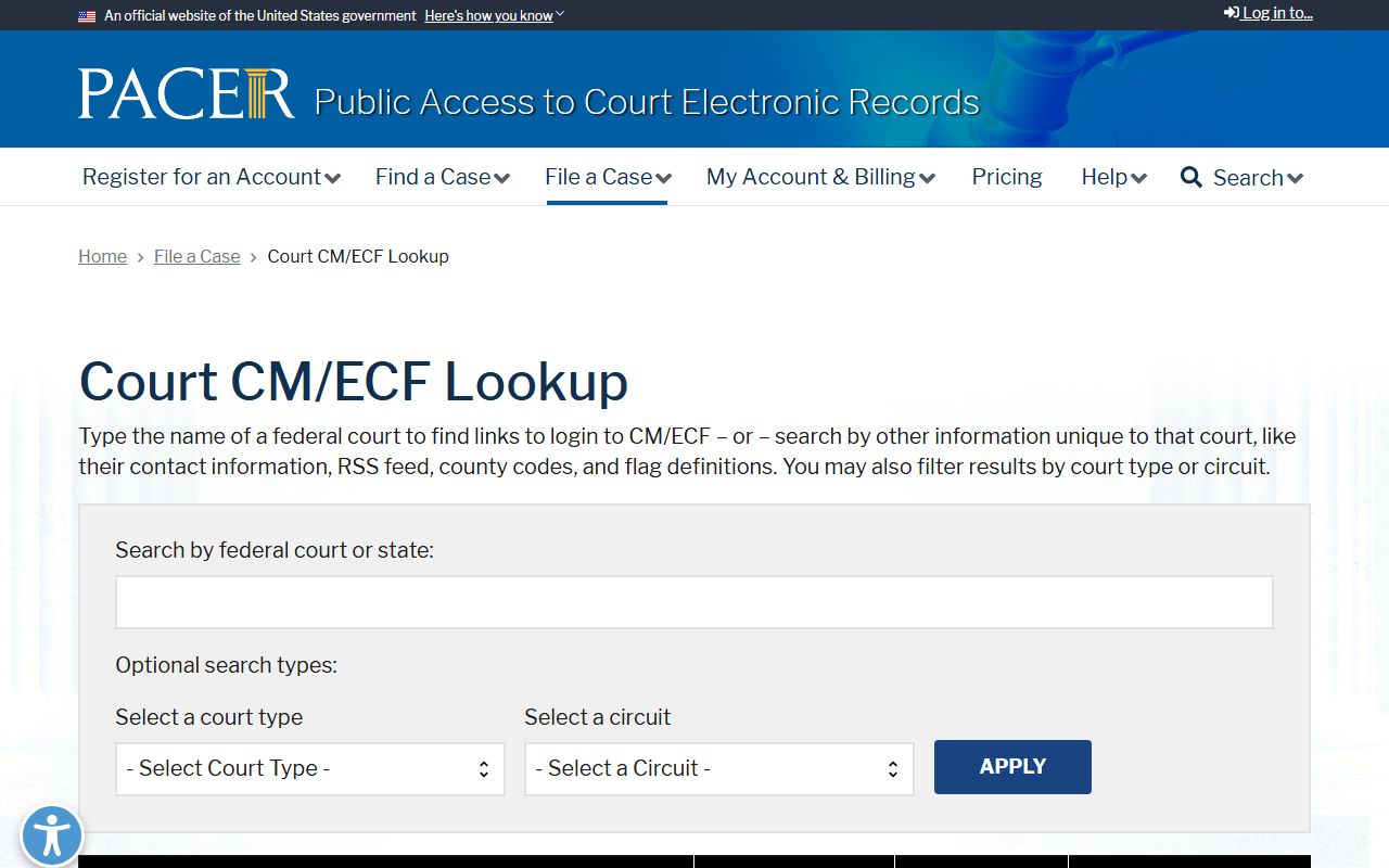 Cass County traffic court records PACER CM ECF court lookup